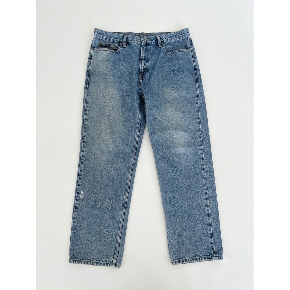 Harley-Davidson‎ Mens Original Straight Leg Jeans Blue Denim 36x30 Medium Wash